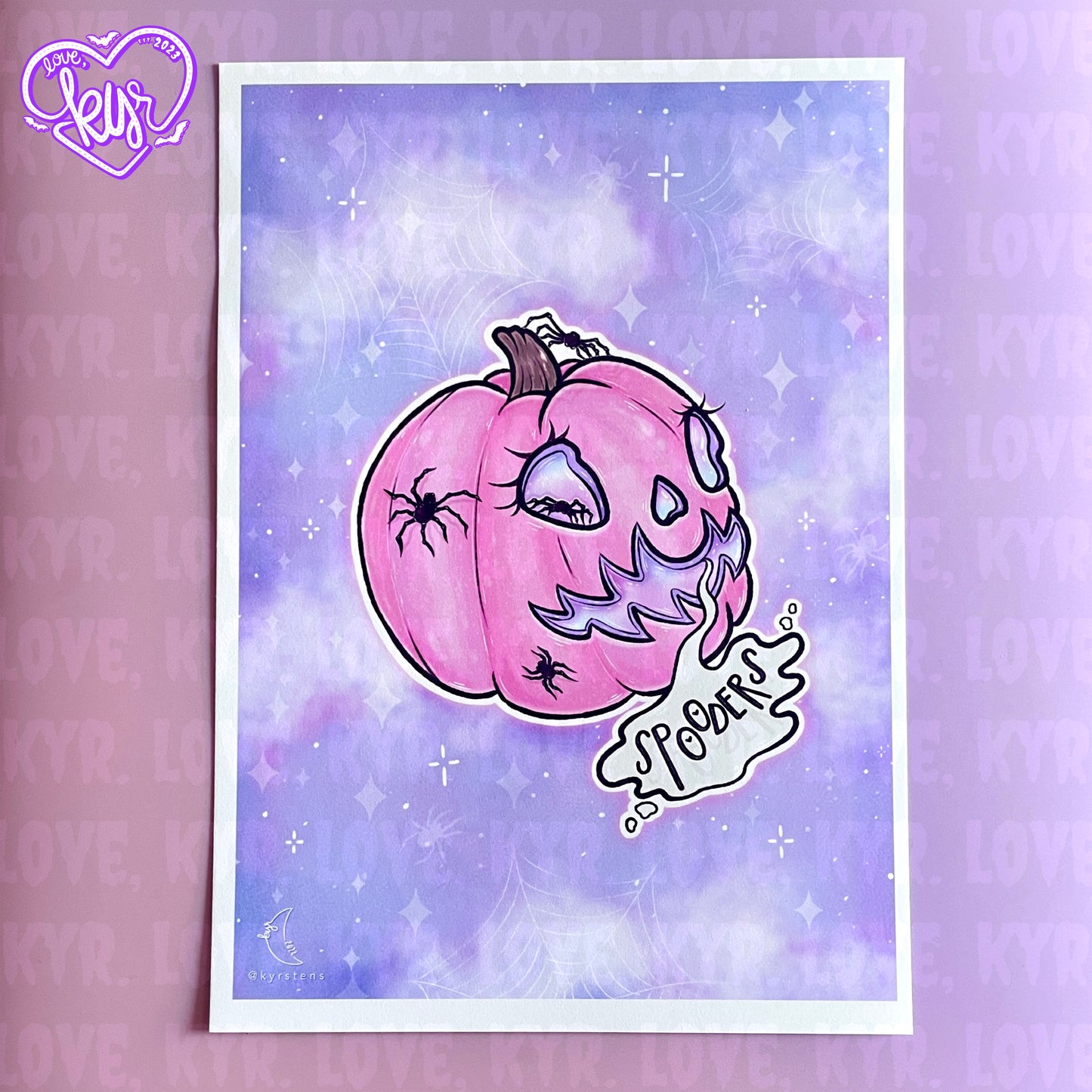 Spooder Pumpkin Print 5x7