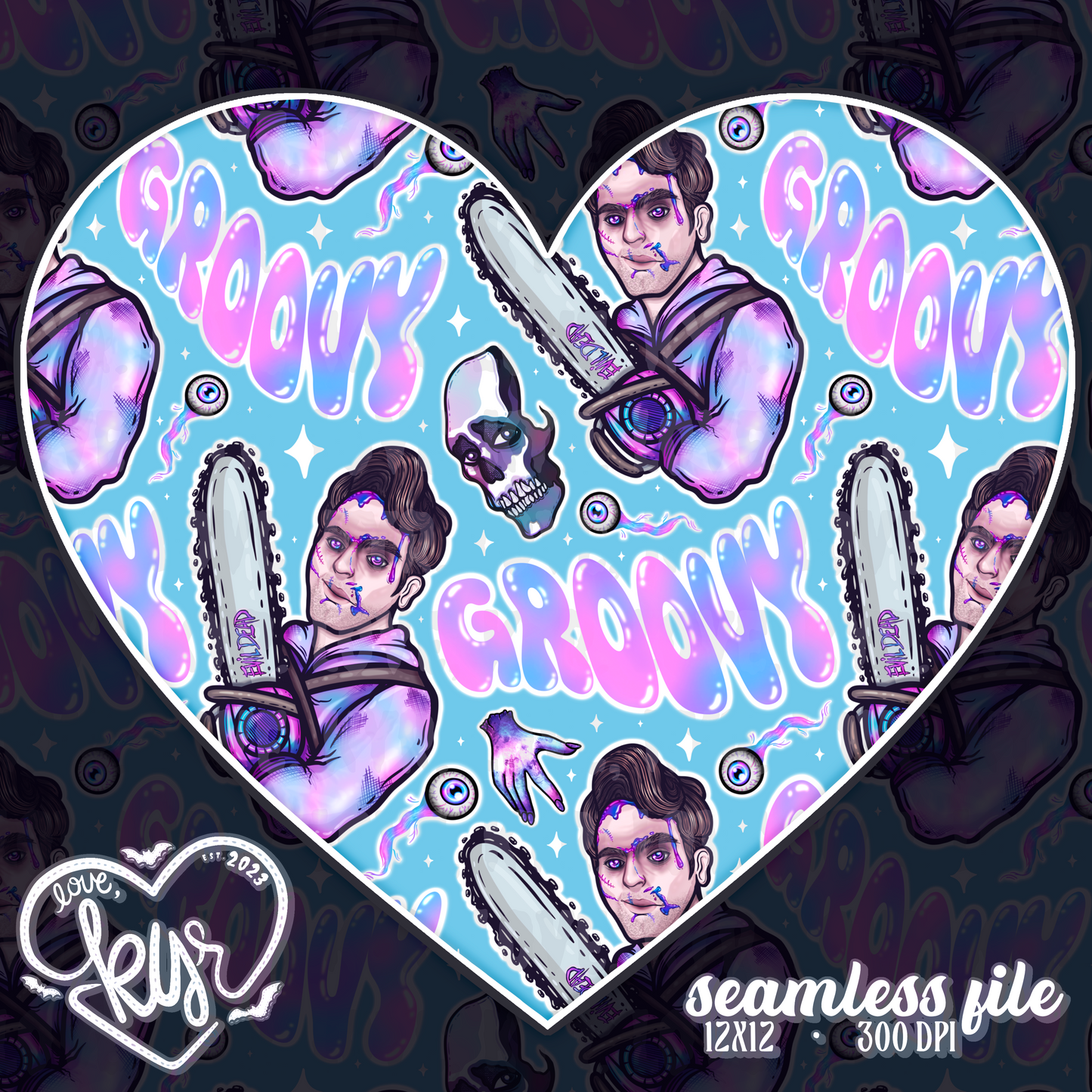 Evil Dead Groovy Seamless File