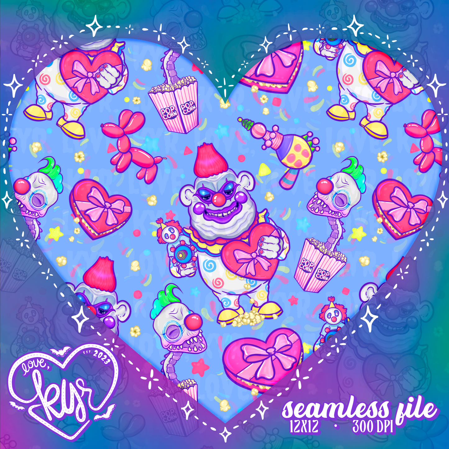 Valentine Klown Seamless File