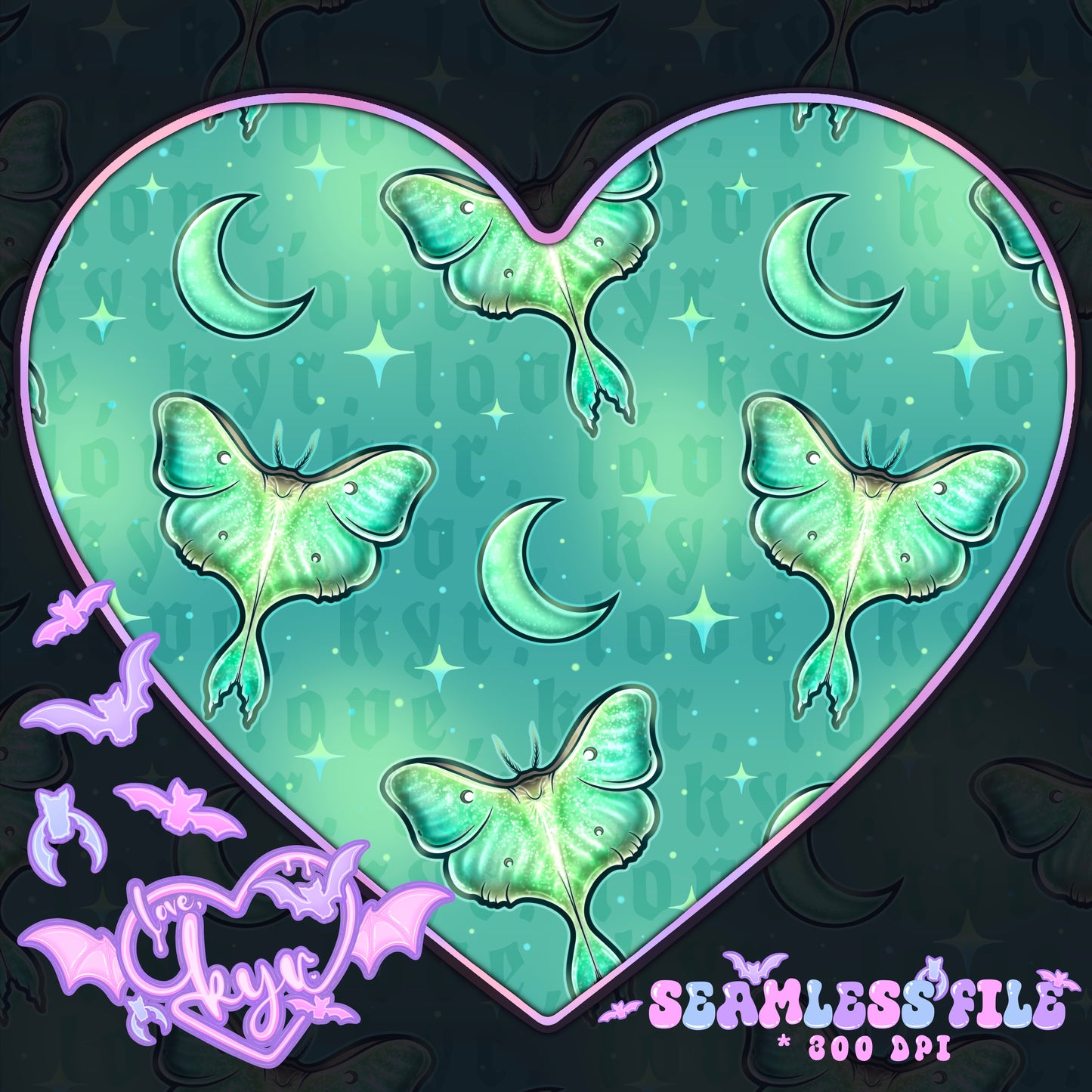 Luna Moth Seamless File