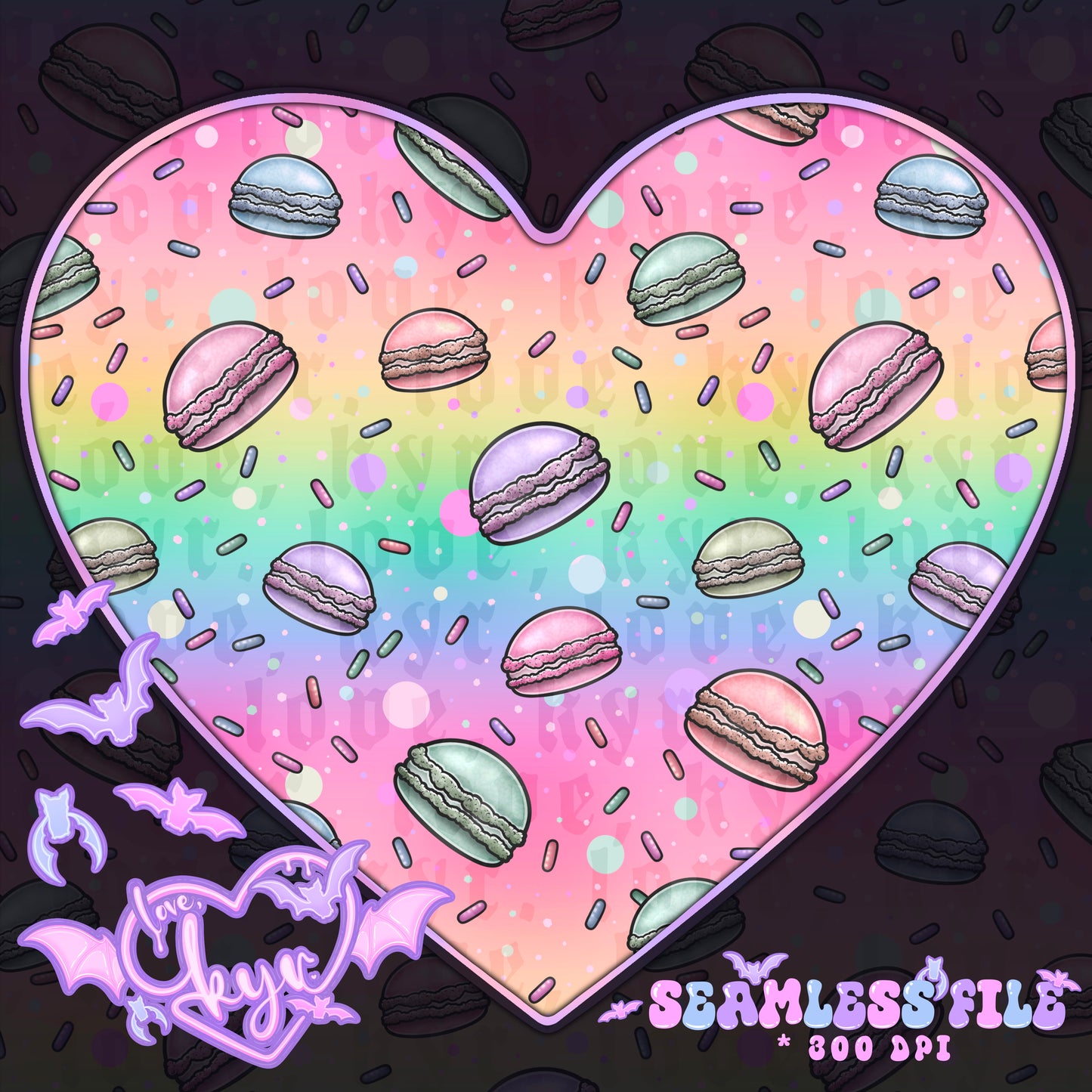 Macaron Seamless File Coord