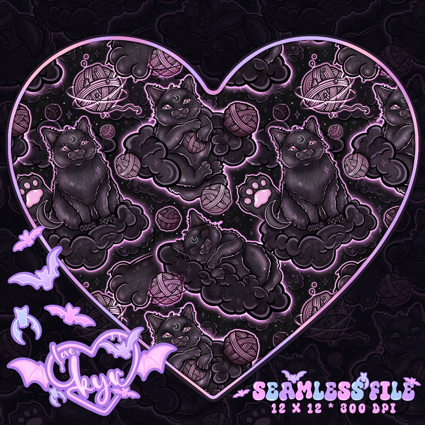 Cloud Cats Seamless File