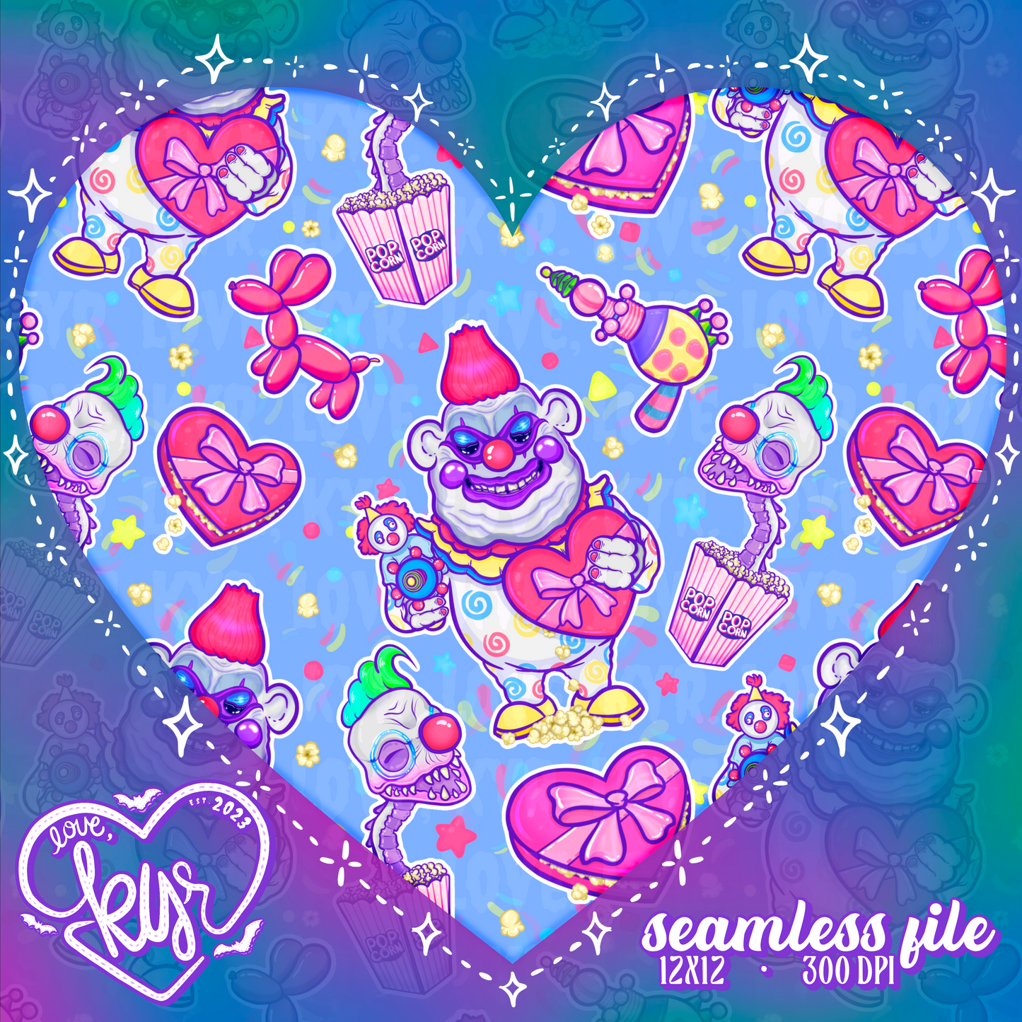 Valentine Klown Seamless File