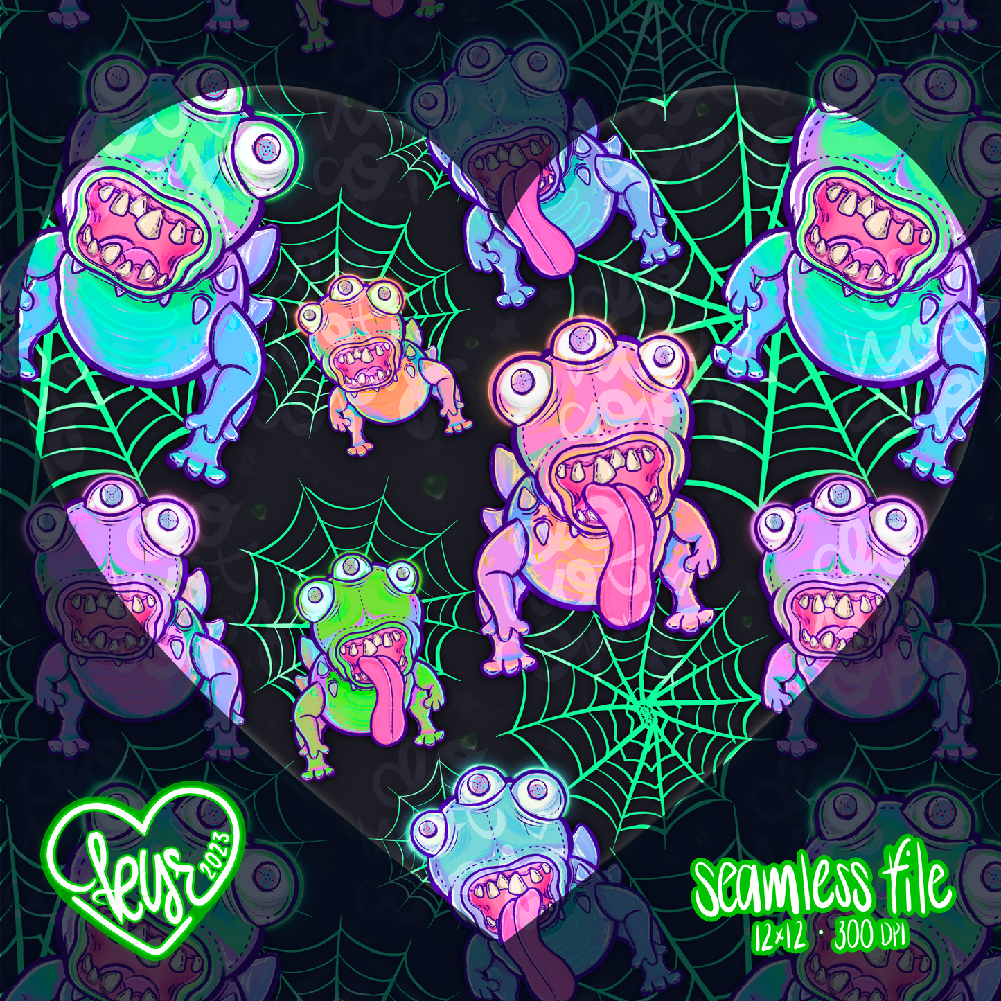 Kawaii Snallygaster Seamless File