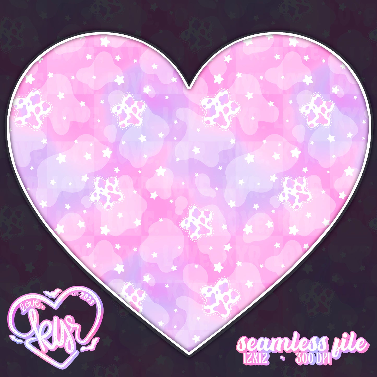 Moo Stars Coord Seamless File