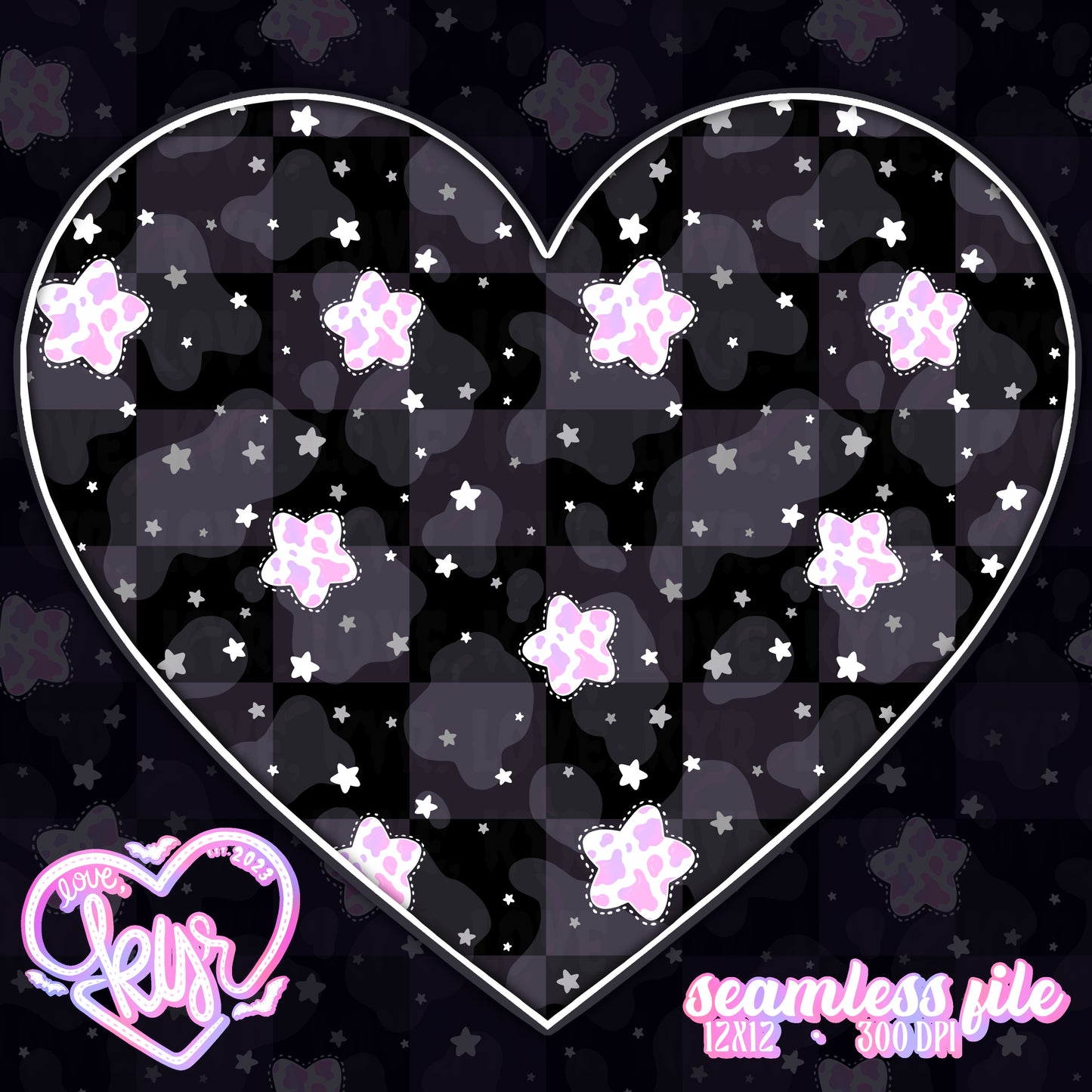 Moo Stars Coord Seamless File