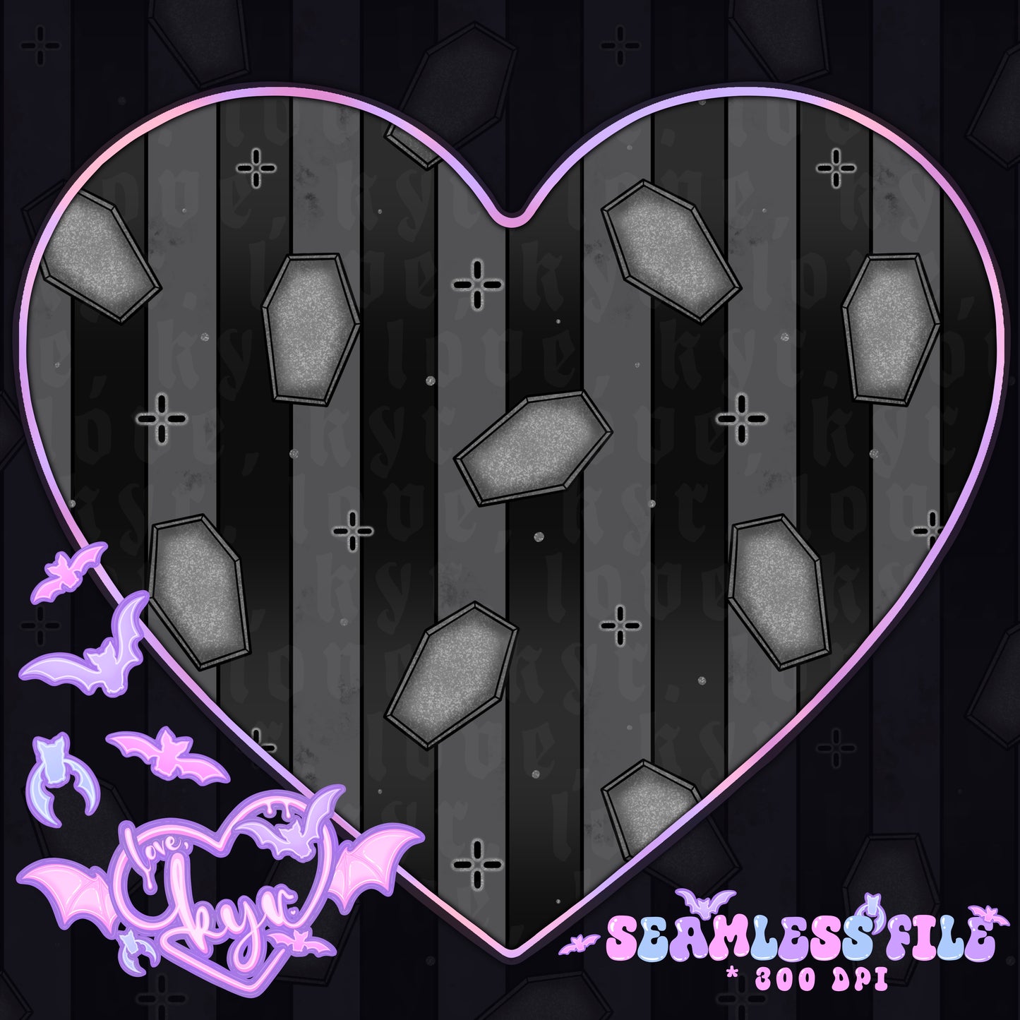 Simple Coffin Seamless File Coord
