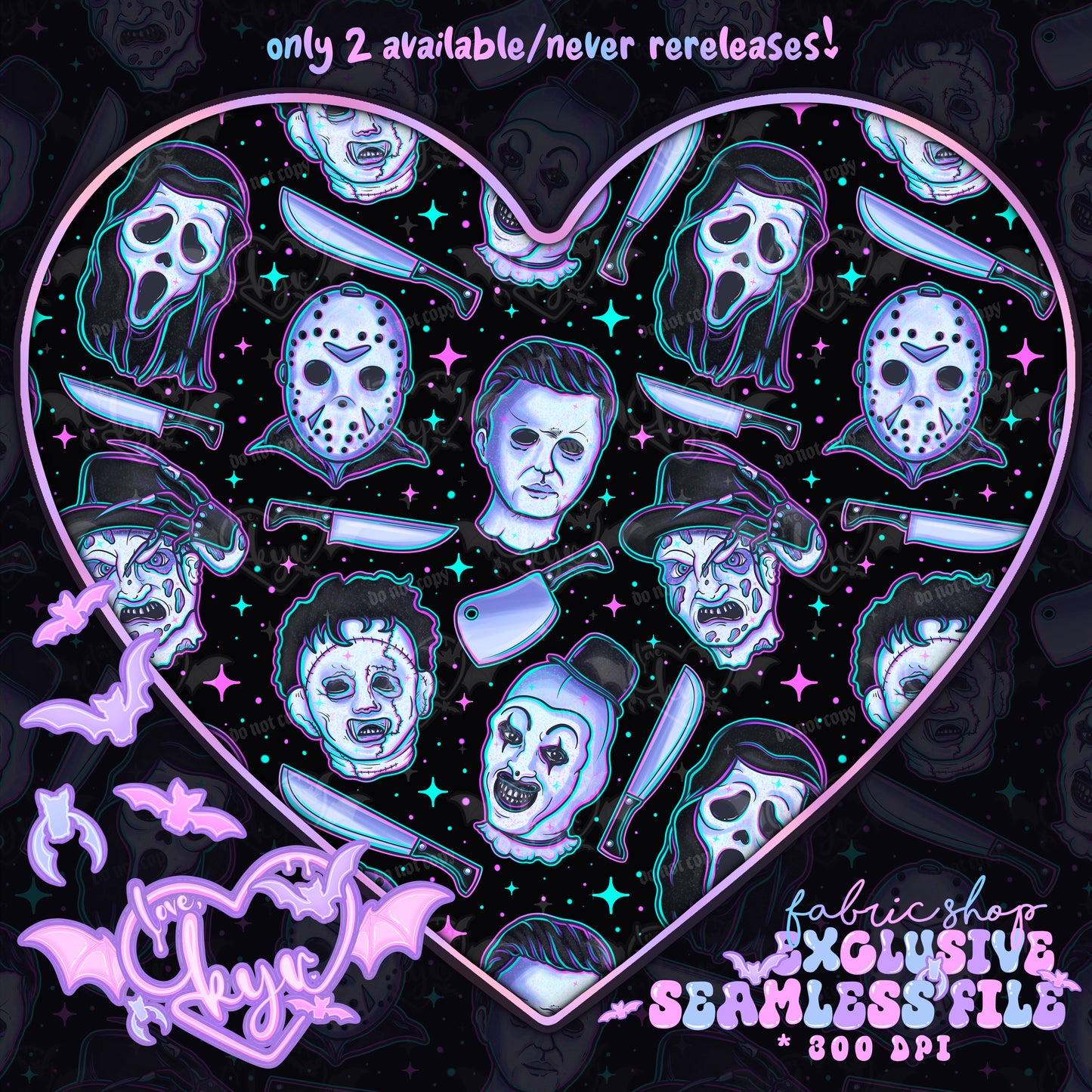 Neon Nightmares Seamless File