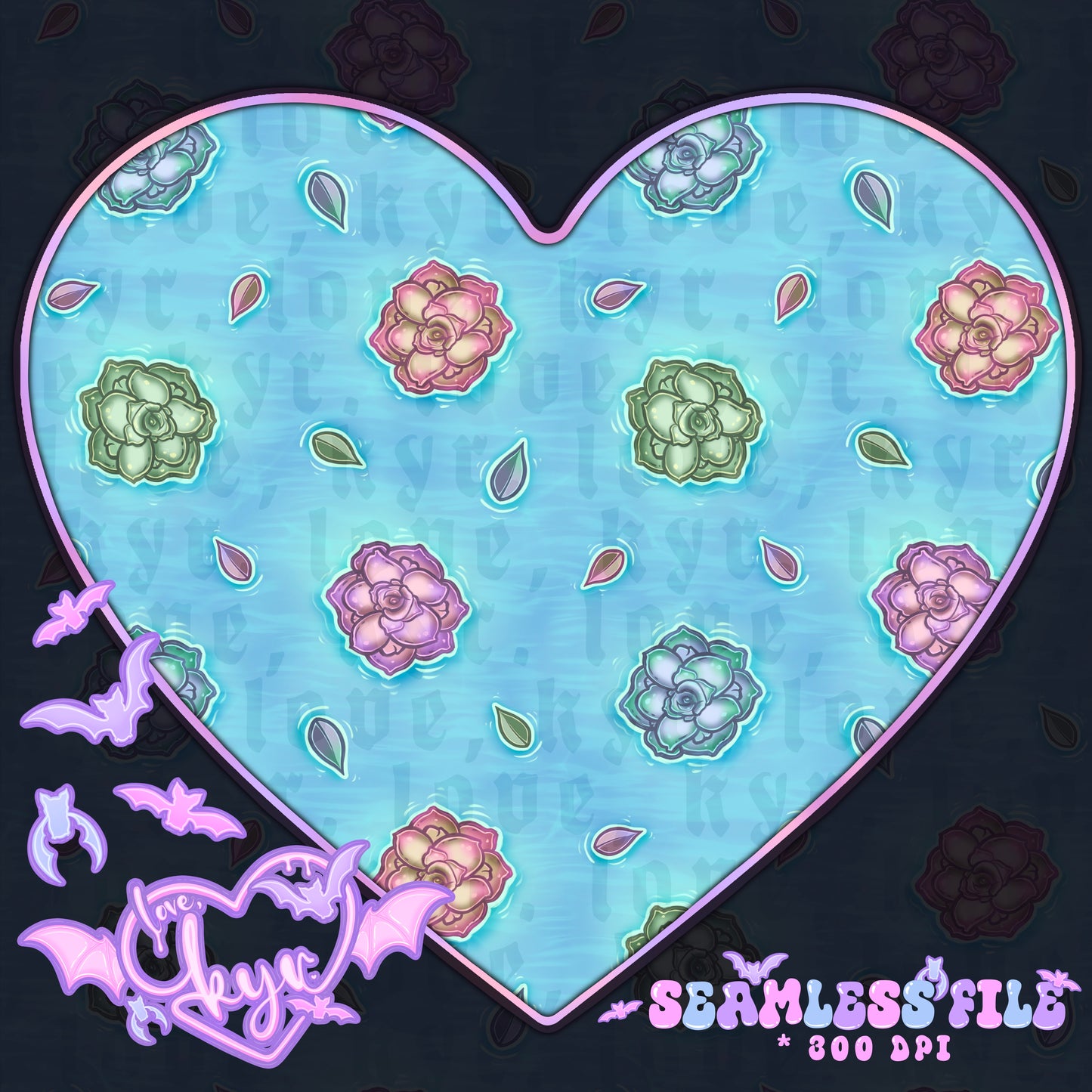 Summer Succulents Seamless File