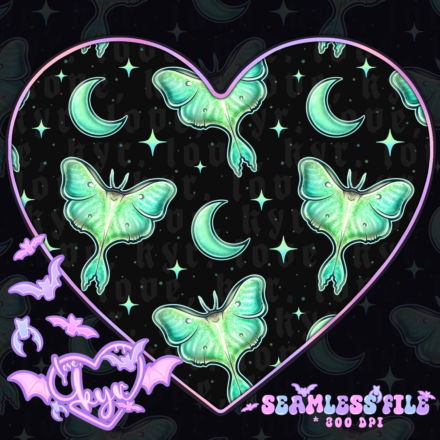 Luna Moth Seamless File