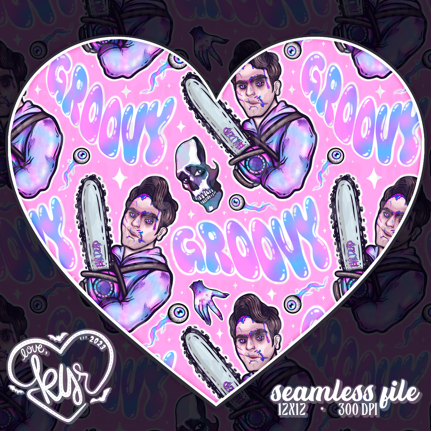 Evil Dead Groovy Seamless File