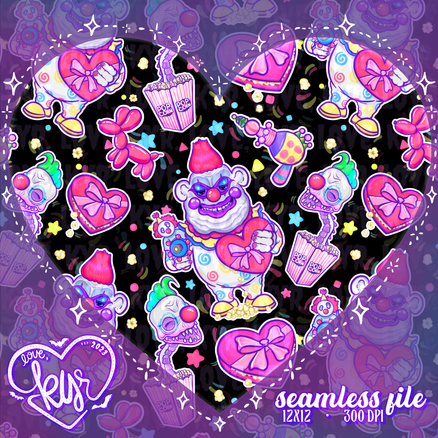 Valentine Klown Seamless File
