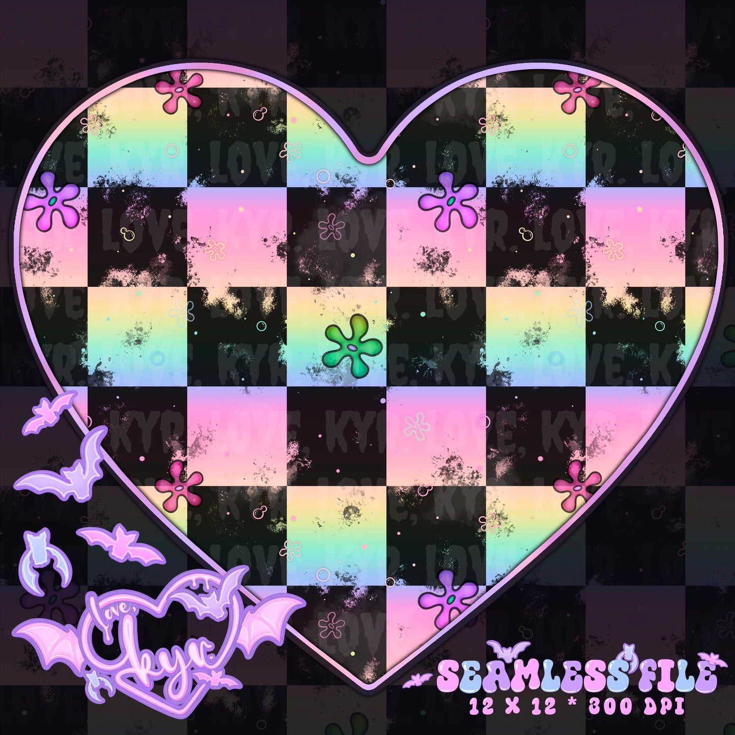 Floral Checker Coord Seamless File