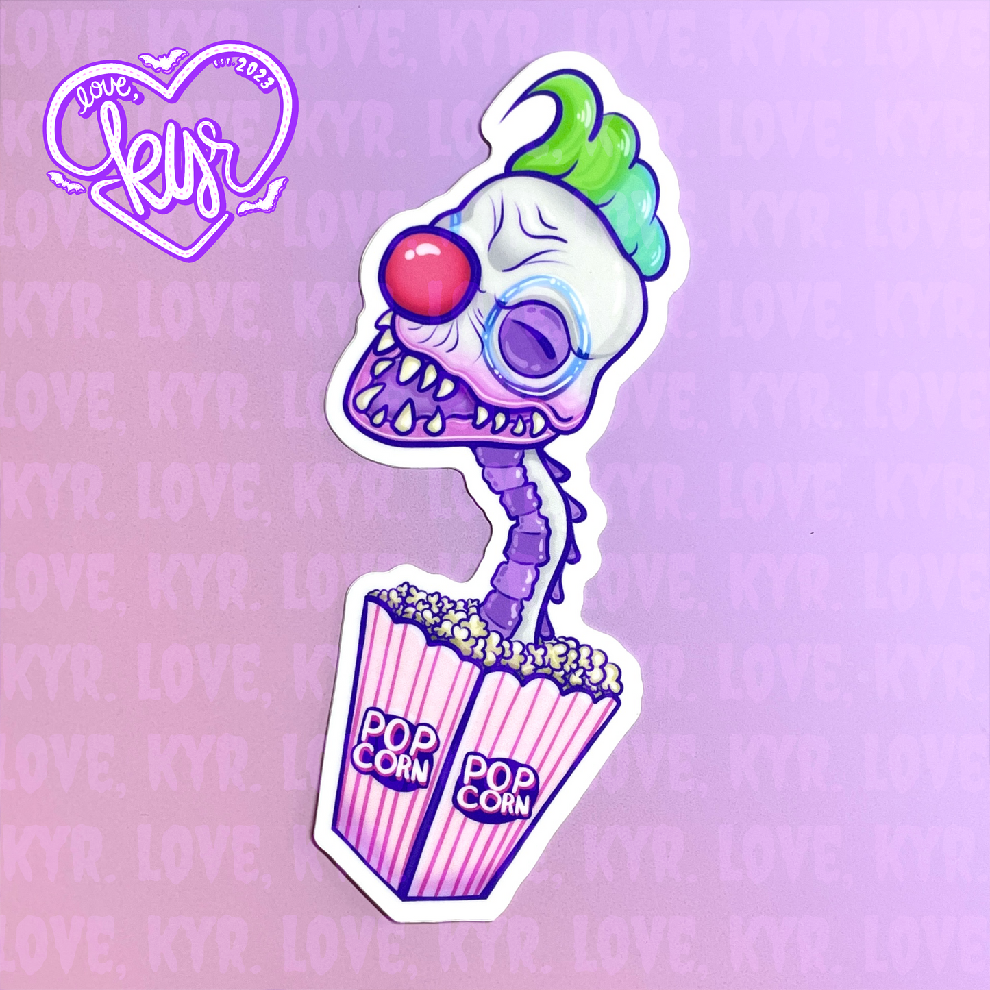 Popcorn Monster Sticker 4ā