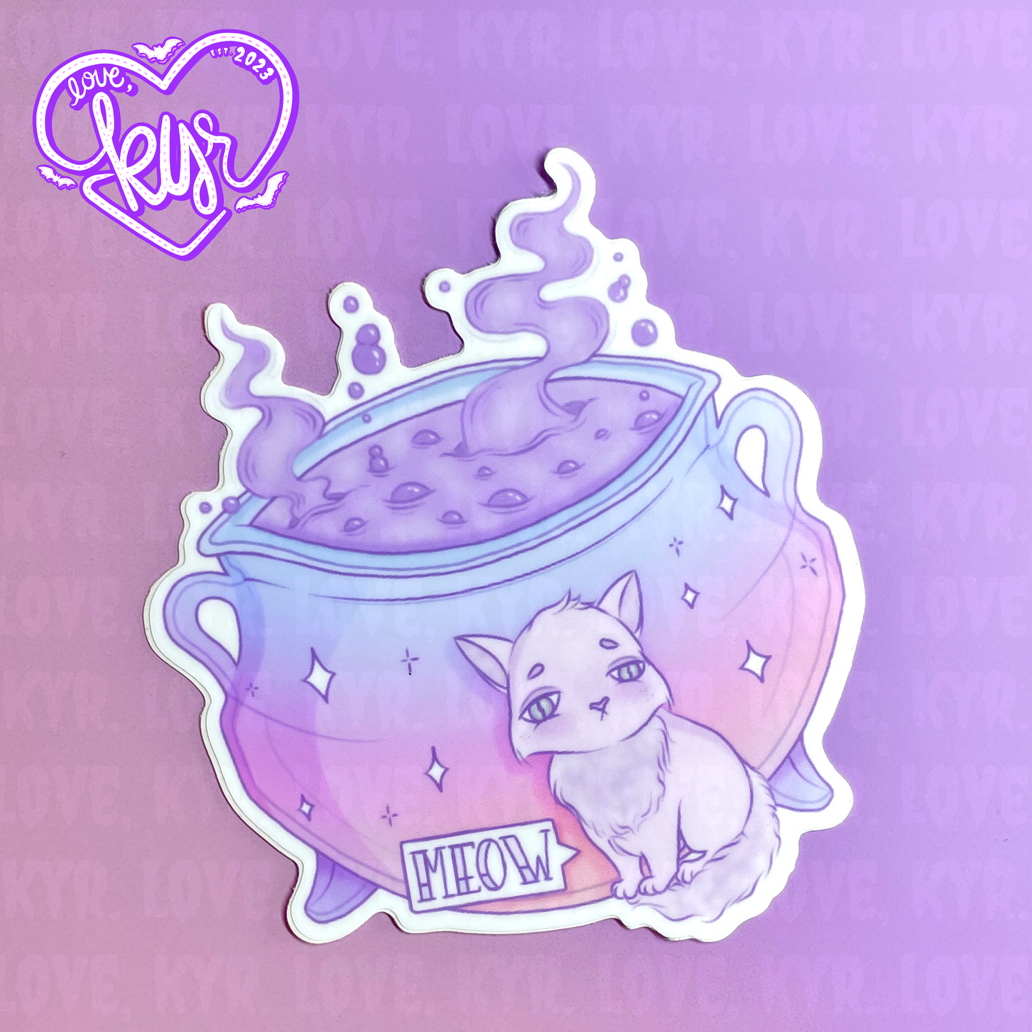 Cauldron Kitty Sticker 4ā