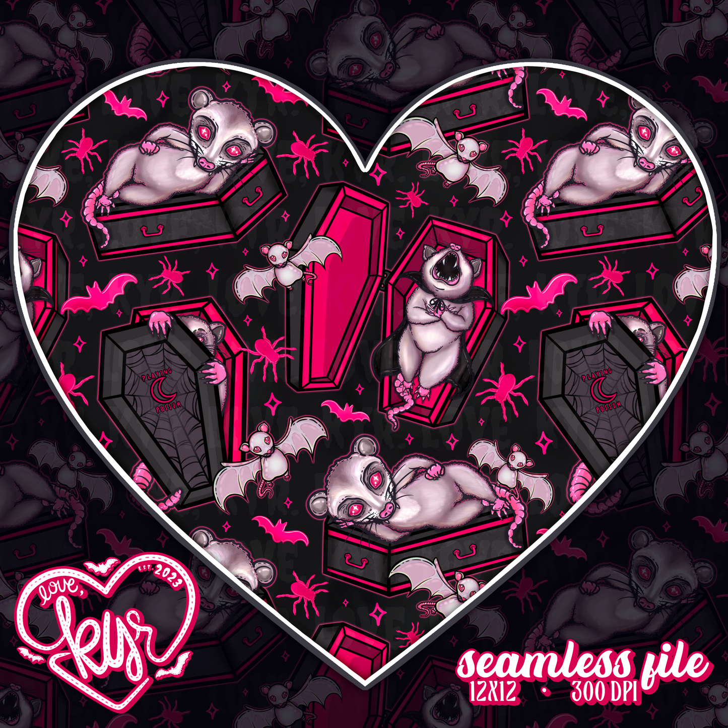 Possums In Coffins Seamless File
