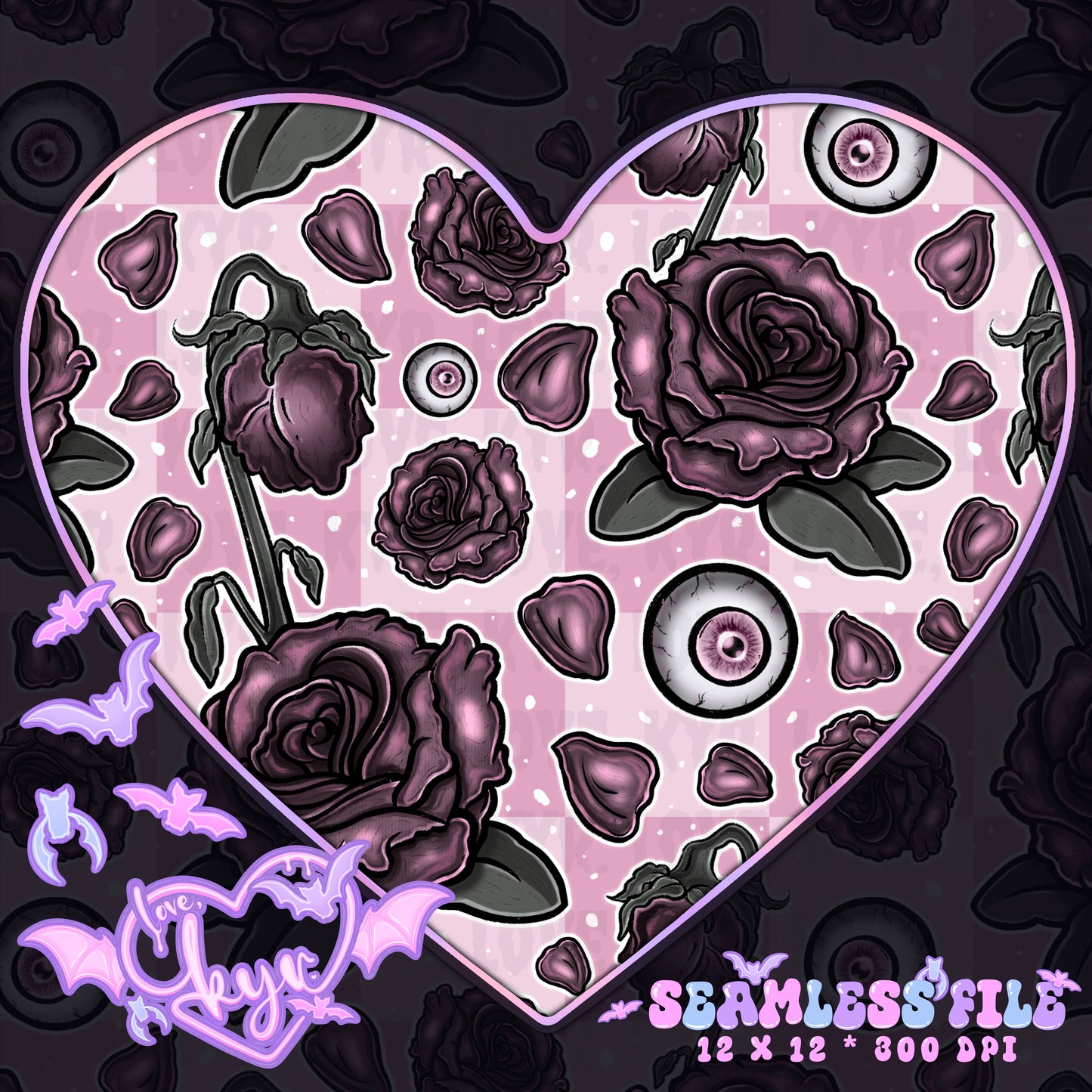 Wilted Flowers Seamless File Coord