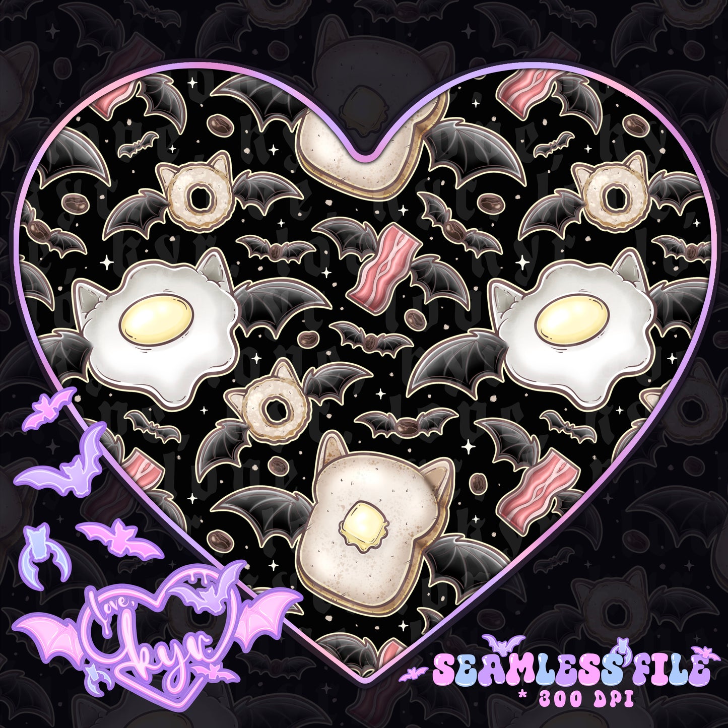 Breakfast Bats Seamless File