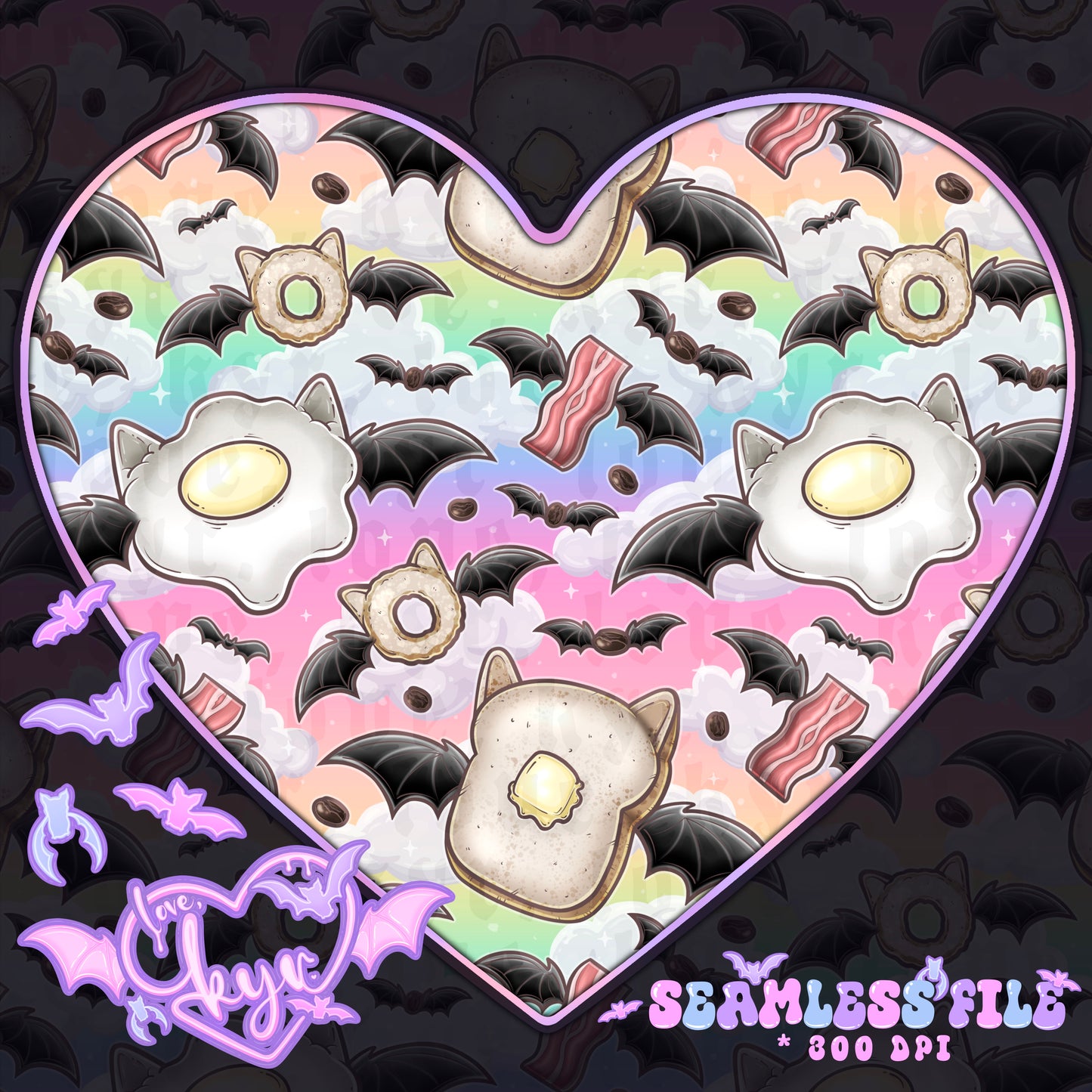 Breakfast Bats Seamless File