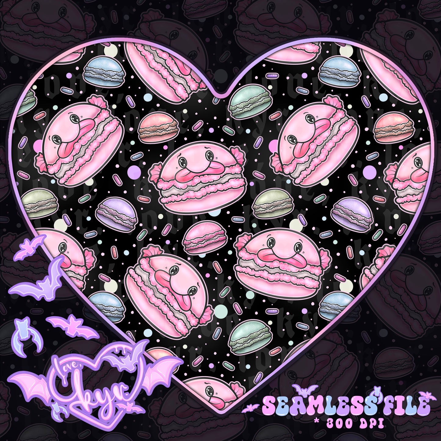 Blobfish Macaron Seamless File