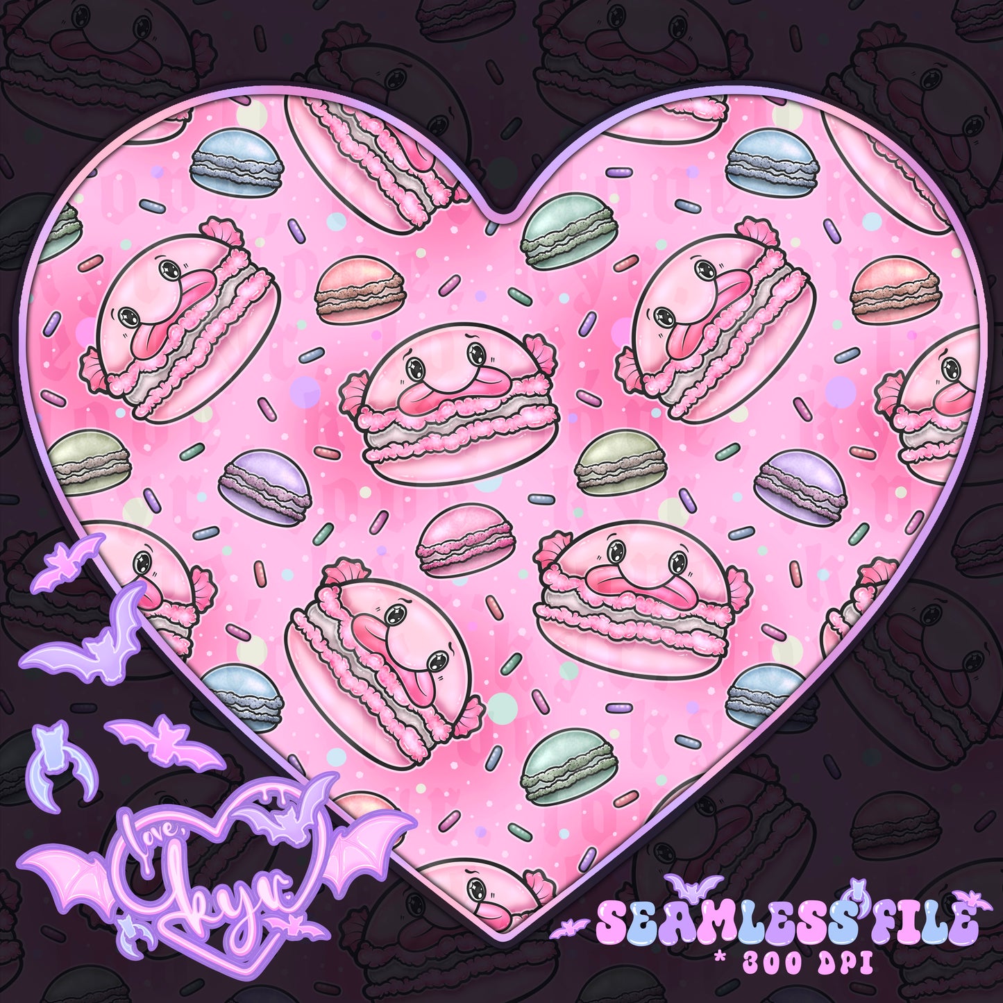 Blobfish Macaron Seamless File