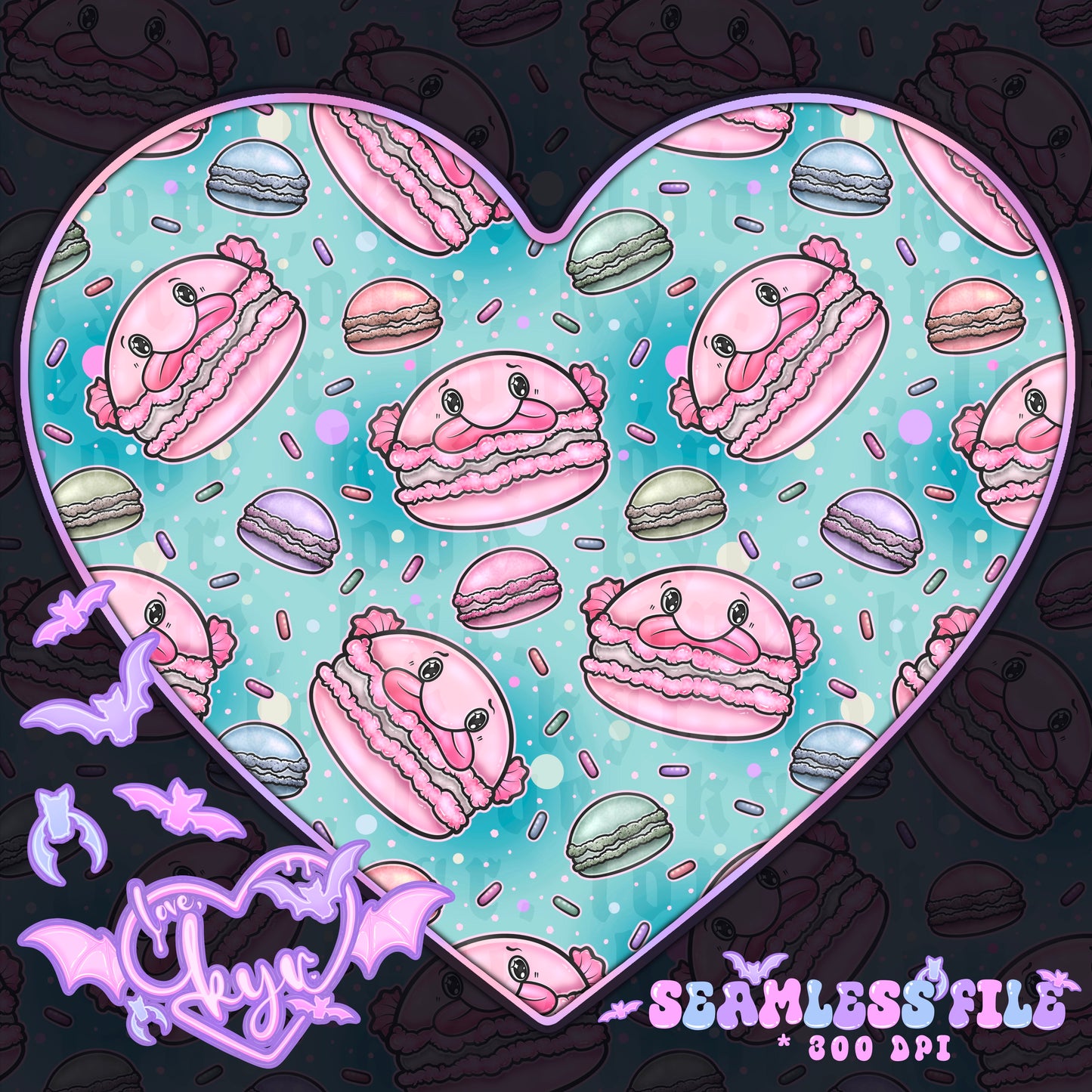 Blobfish Macaron Seamless File