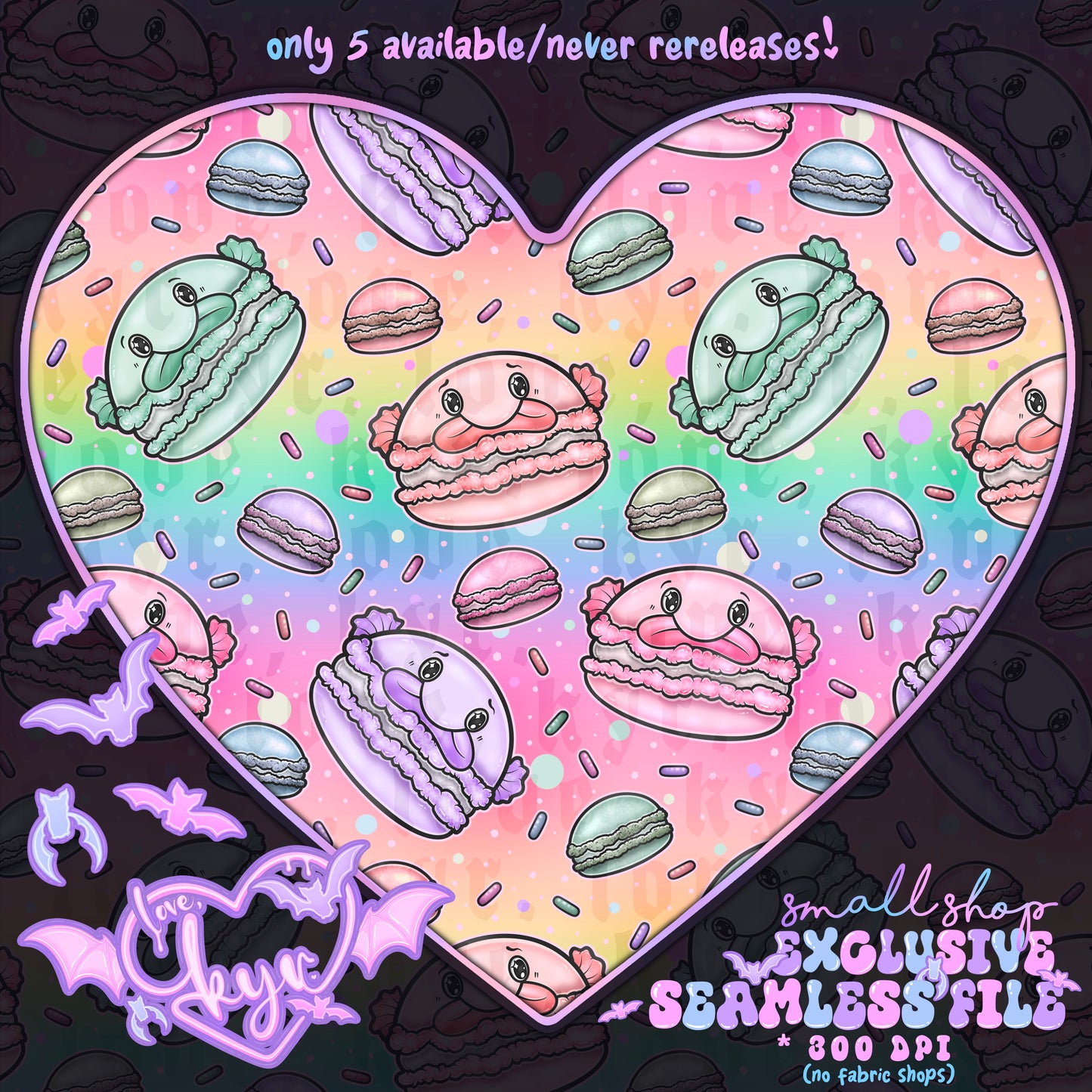 Blobfish Macaron Seamless File