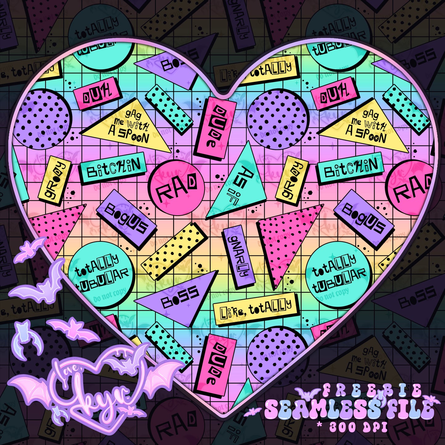 Totally 80’s Freebie Seamless File