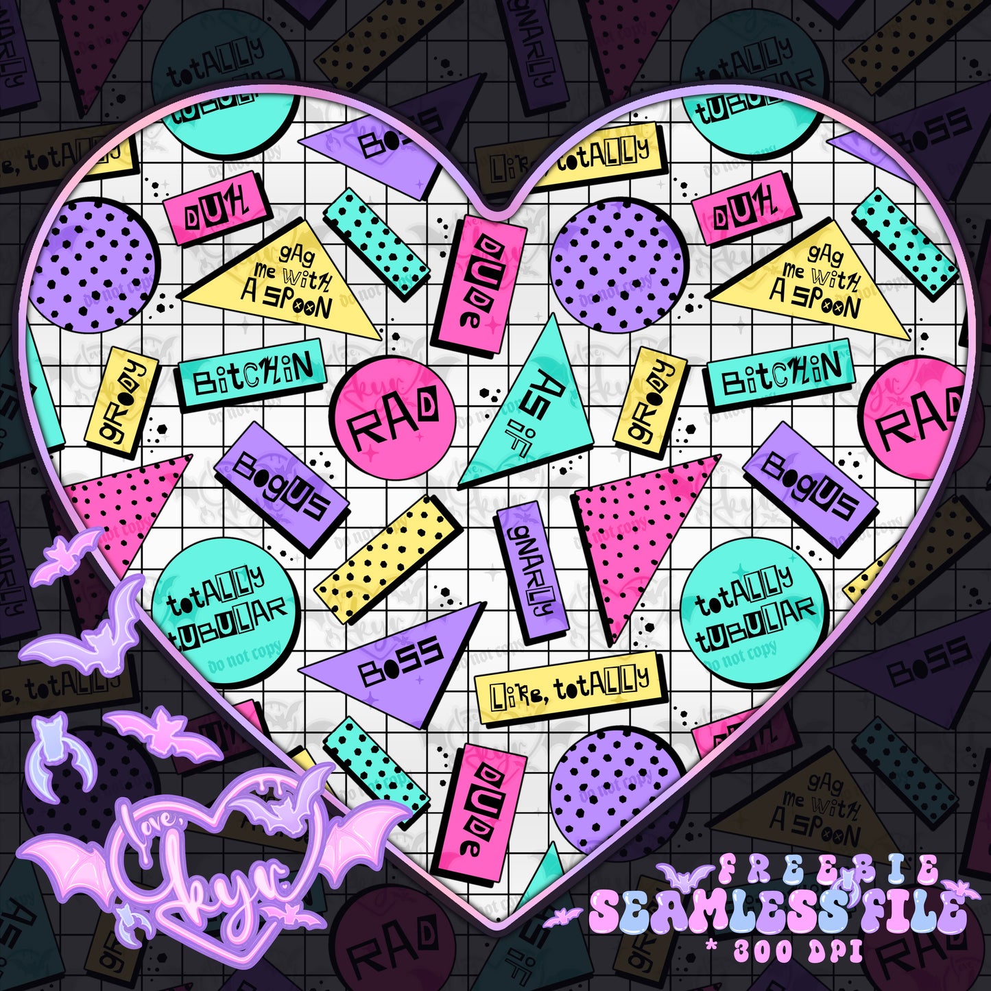 Totally 80’s Freebie Seamless File