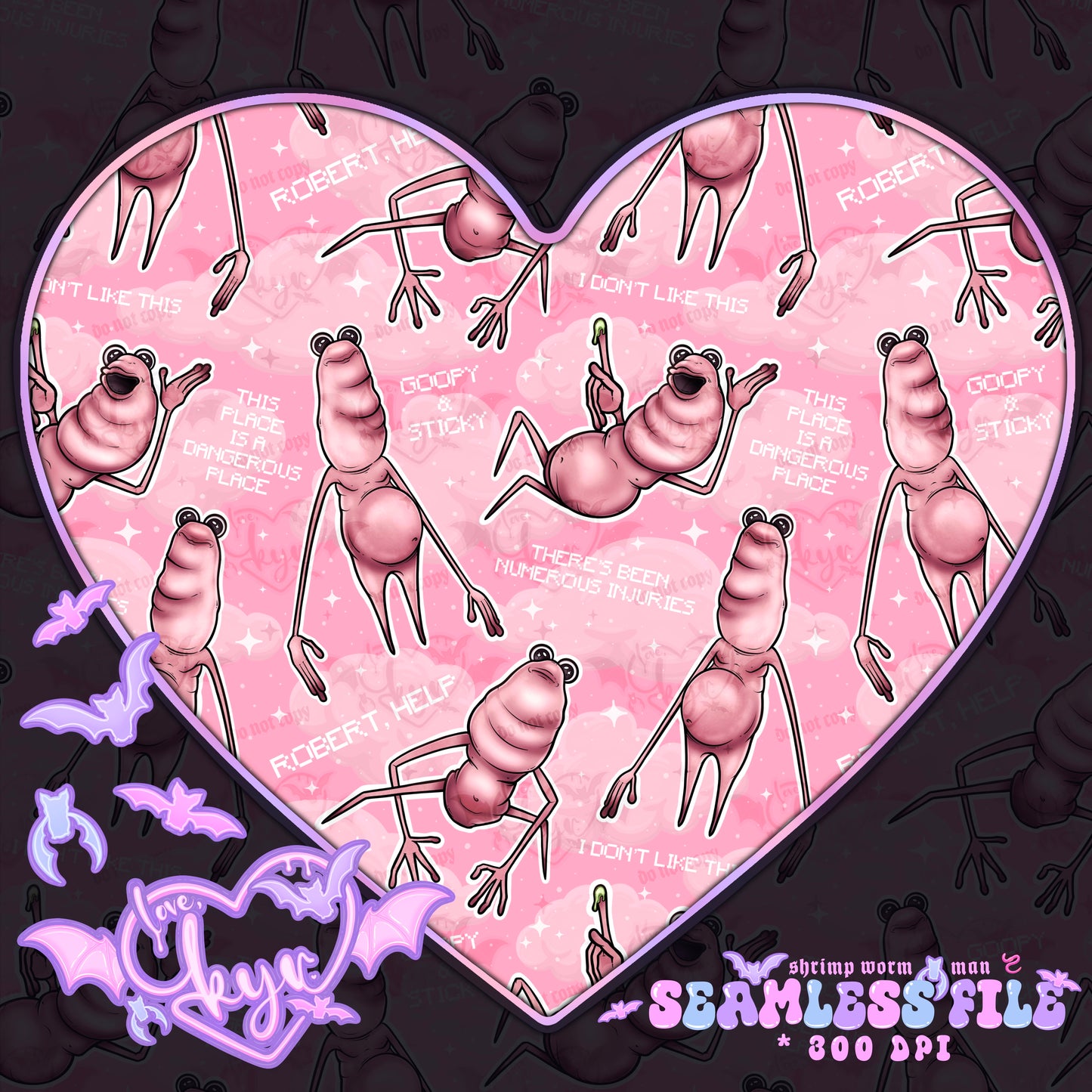 Shrimp Worm Man Seamless File
