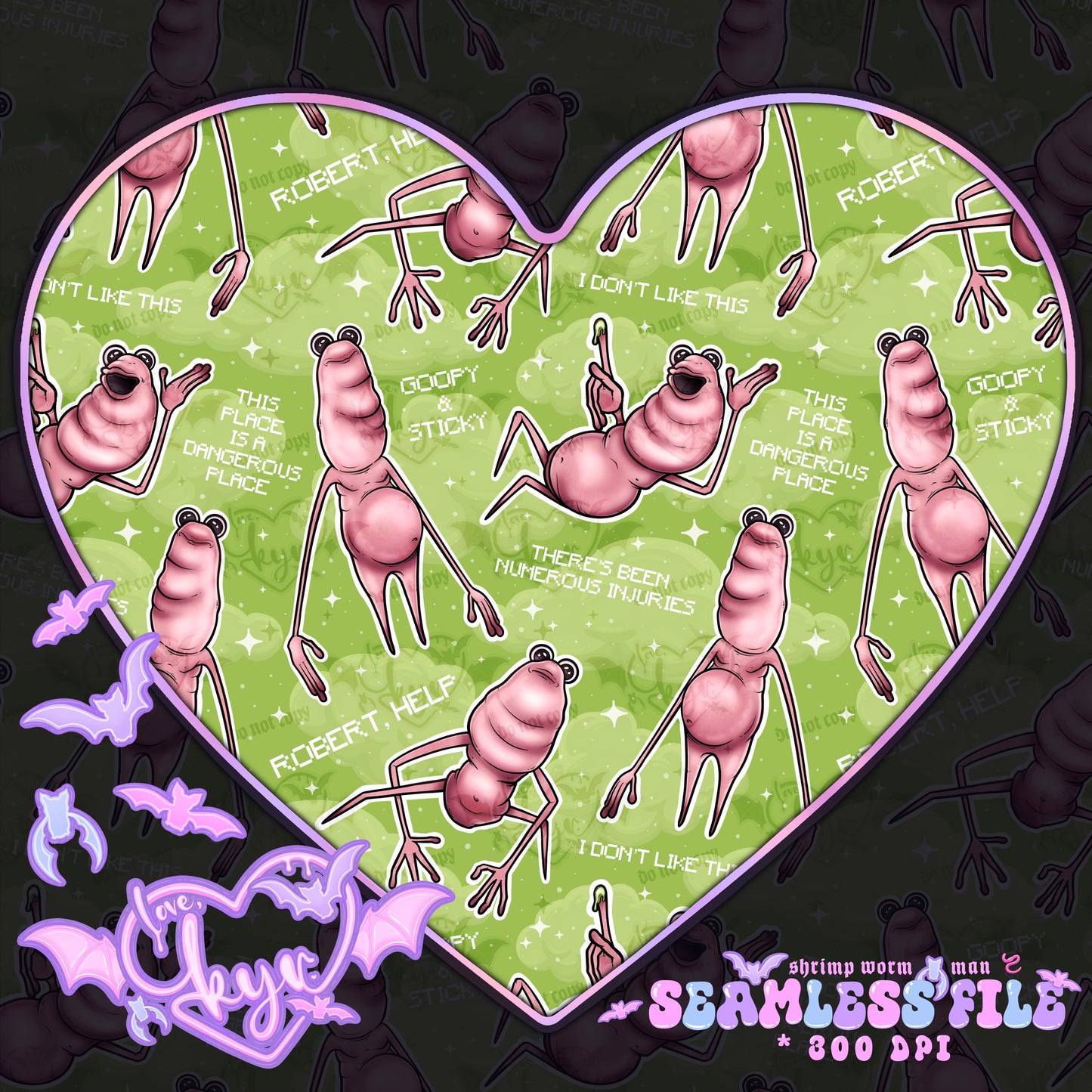 Shrimp Worm Man Seamless File