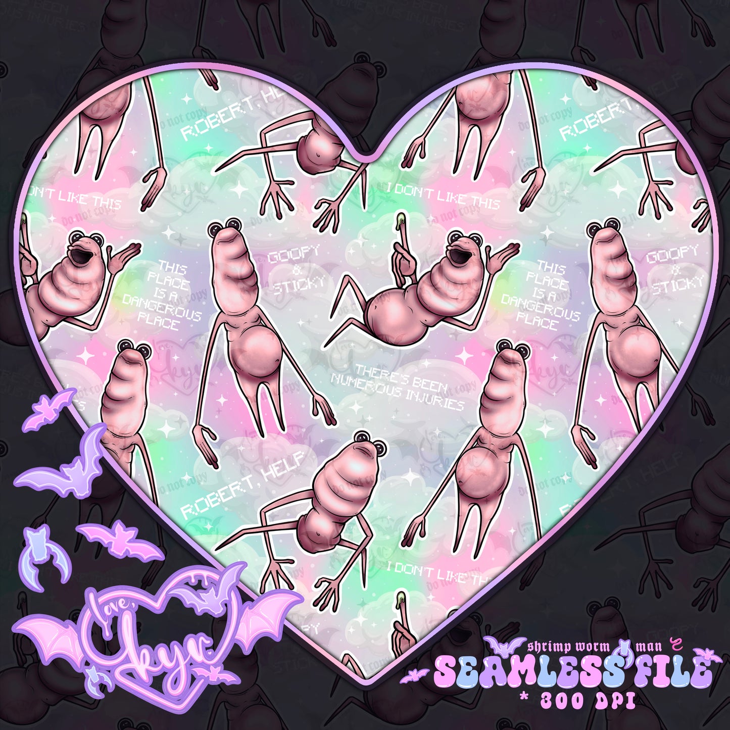 Shrimp Worm Man Seamless File