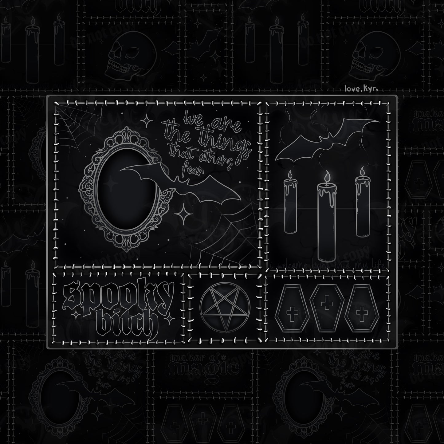 Dark Patchwork File PNG
