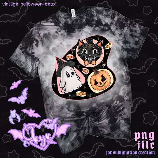 Vintage Halloween Deux Sub File PNG