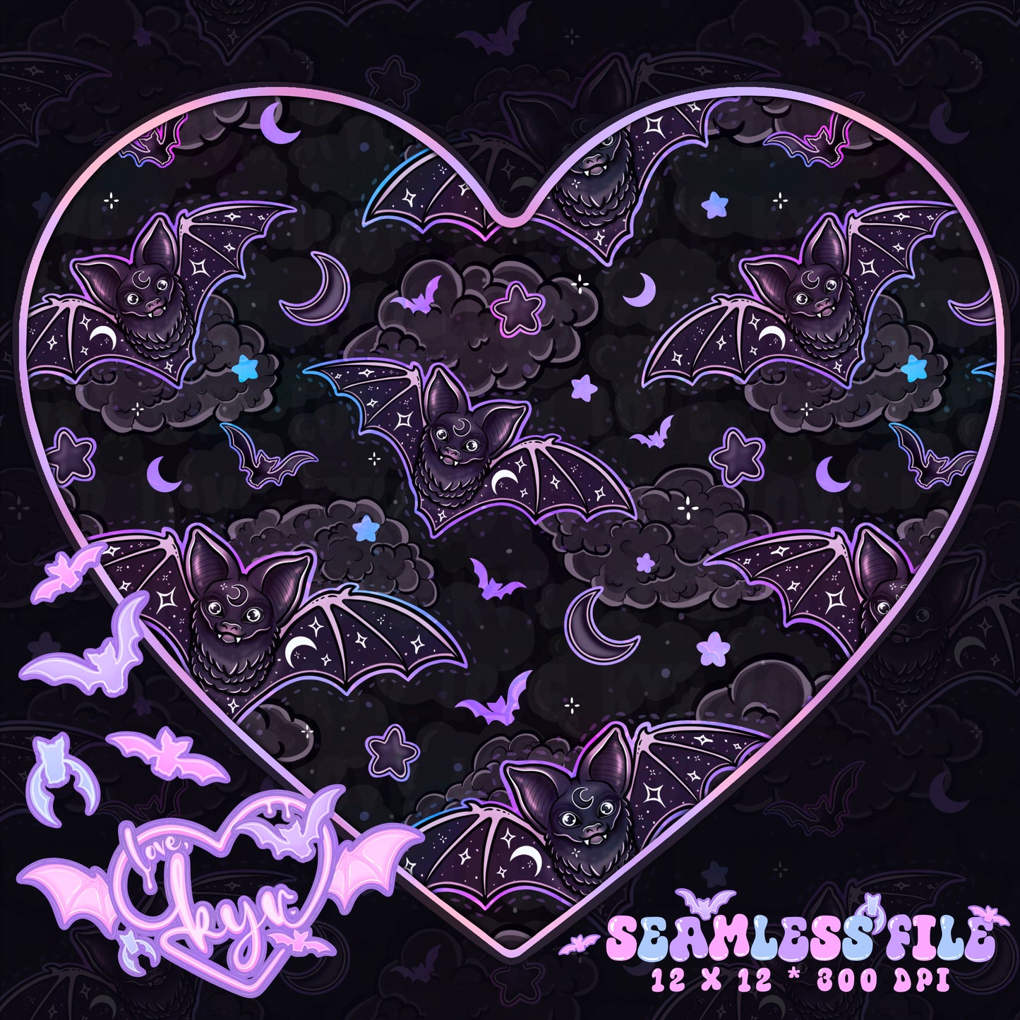 Tattoo Bats Seamless File