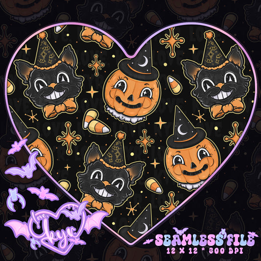 Vintage Halloween Seamless File