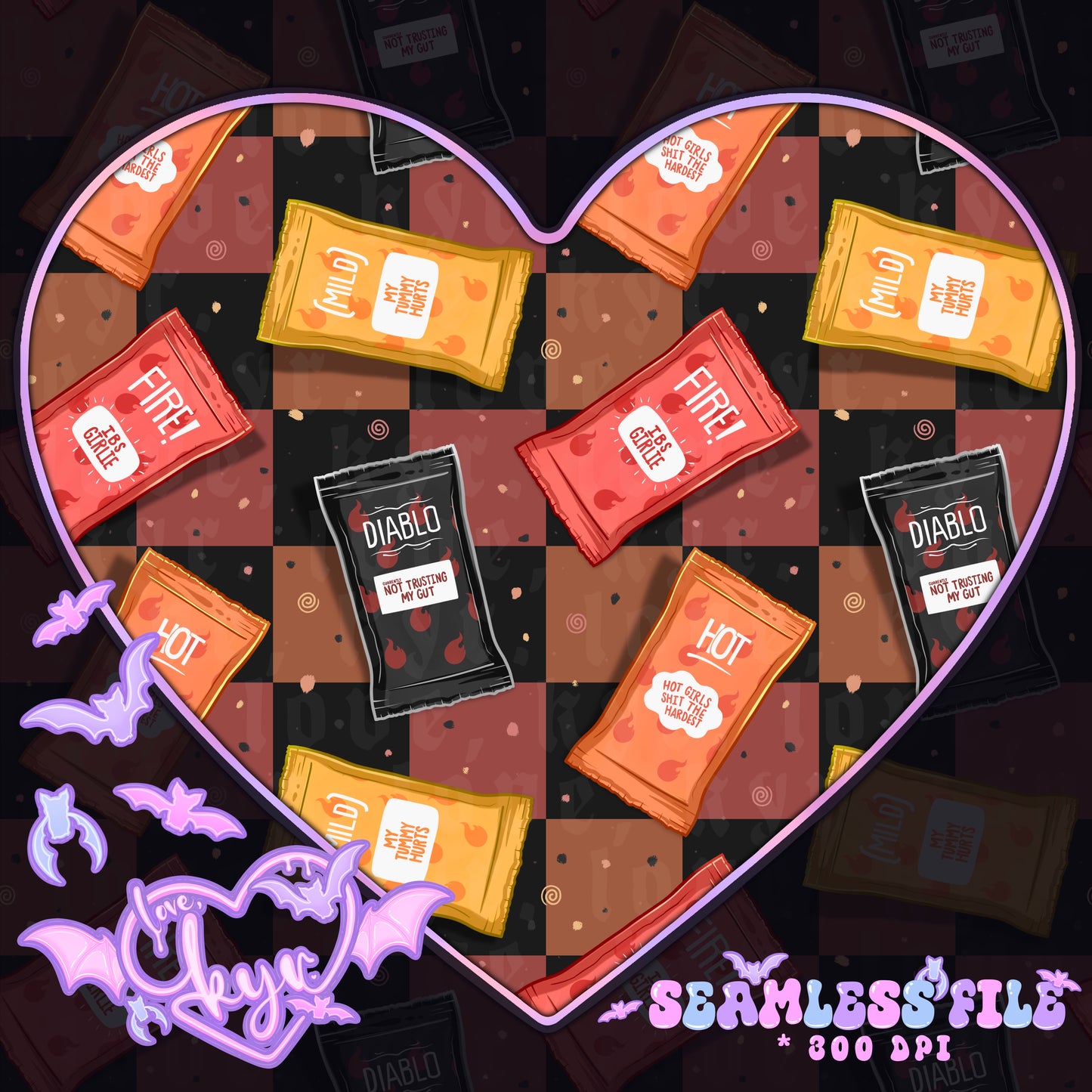 IBS Hot Sauce Seamless File