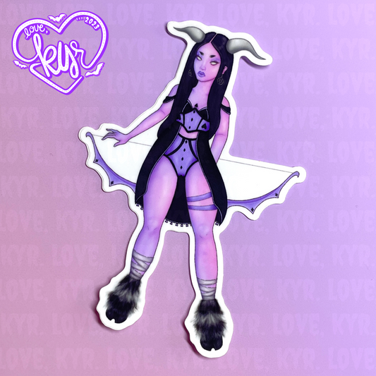 Demon Lady Sticker 4”