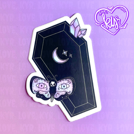 Coffin Moth Sticker 3”