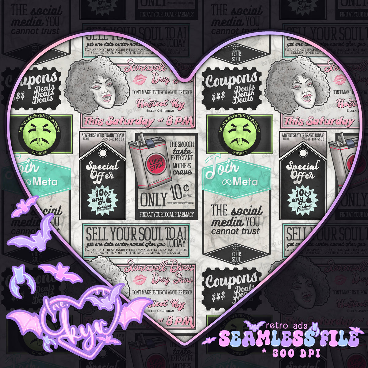 Retro Ads Seamless File