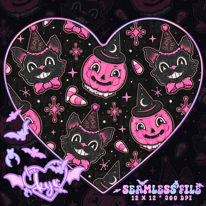 Vintage Halloween Seamless File