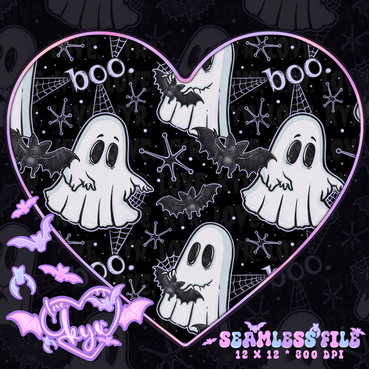 Retro Ghosts Seamless File