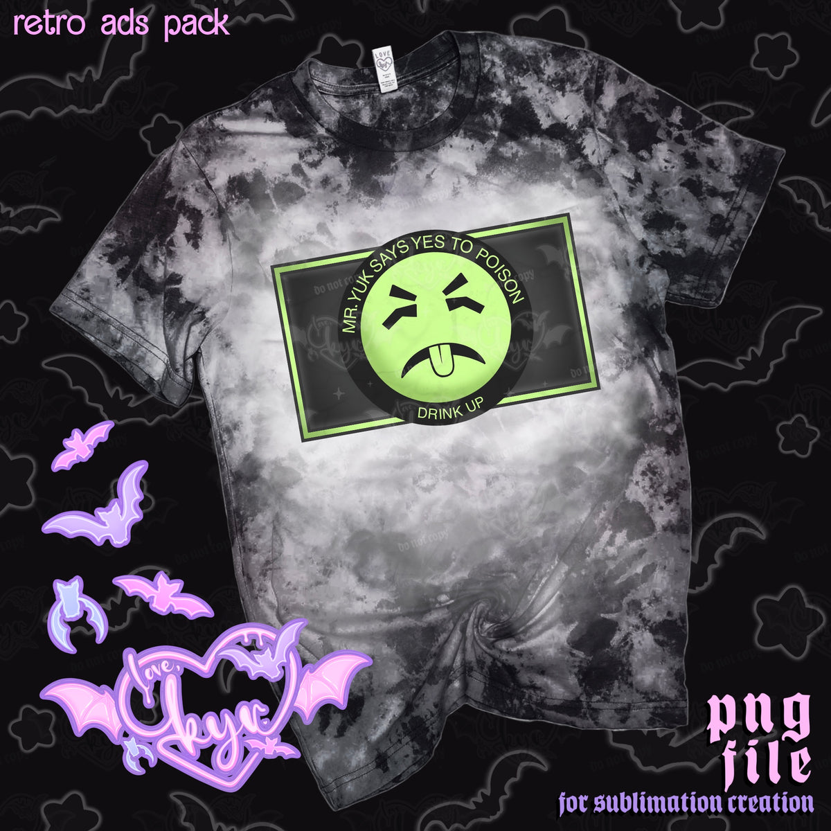 Retro Ads Sub File PNG Pack