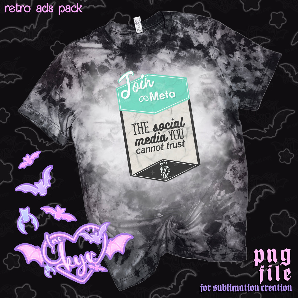 Retro Ads Sub File PNG Pack