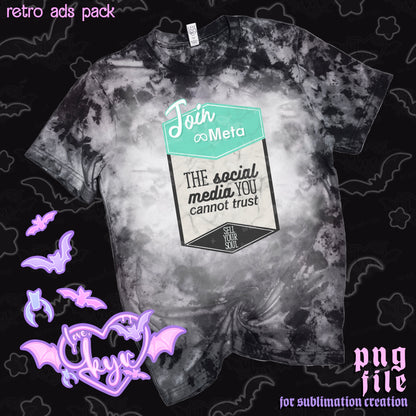 Retro Ads Sub File PNG Pack