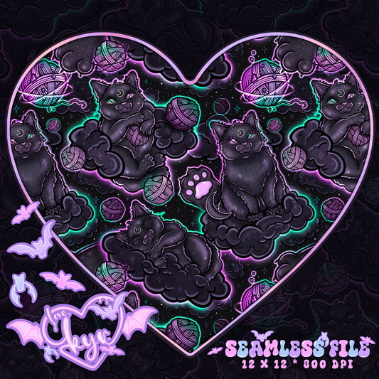 Cloud Cats Seamless File