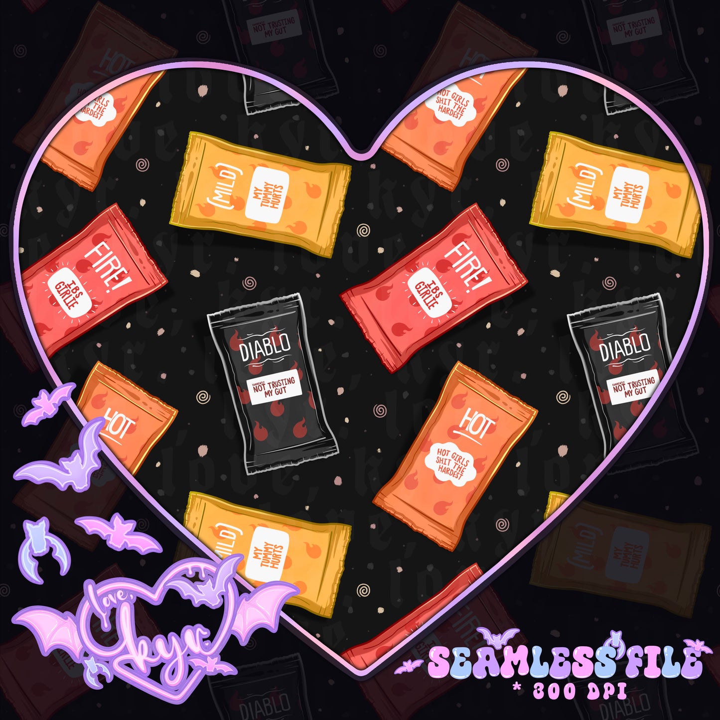 IBS Hot Sauce Seamless File