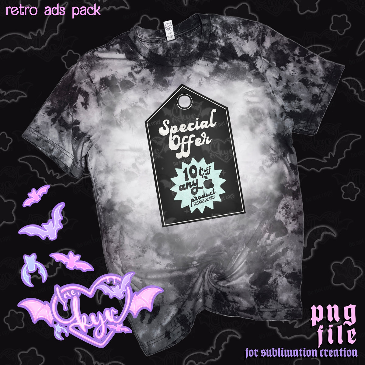 Retro Ads Sub File PNG Pack