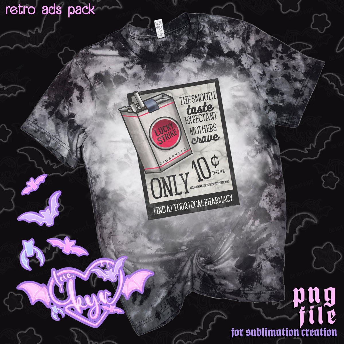 Retro Ads Sub File PNG Pack