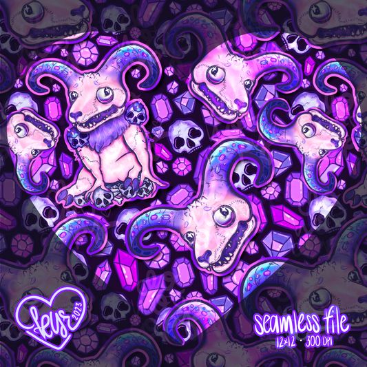 Kawaii Sheepsquatch Seamless File